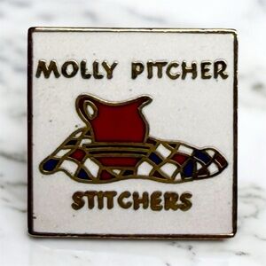 Molly Pitcher Stitchers Enamel Pin – Quilting & Sewing Collectible